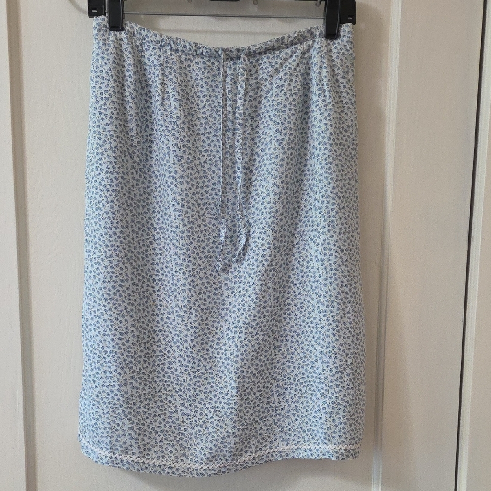 OjAI Floral Blue Rayon Skirt